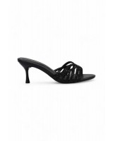 68187 Women Mules Low Heels Sandals In Black